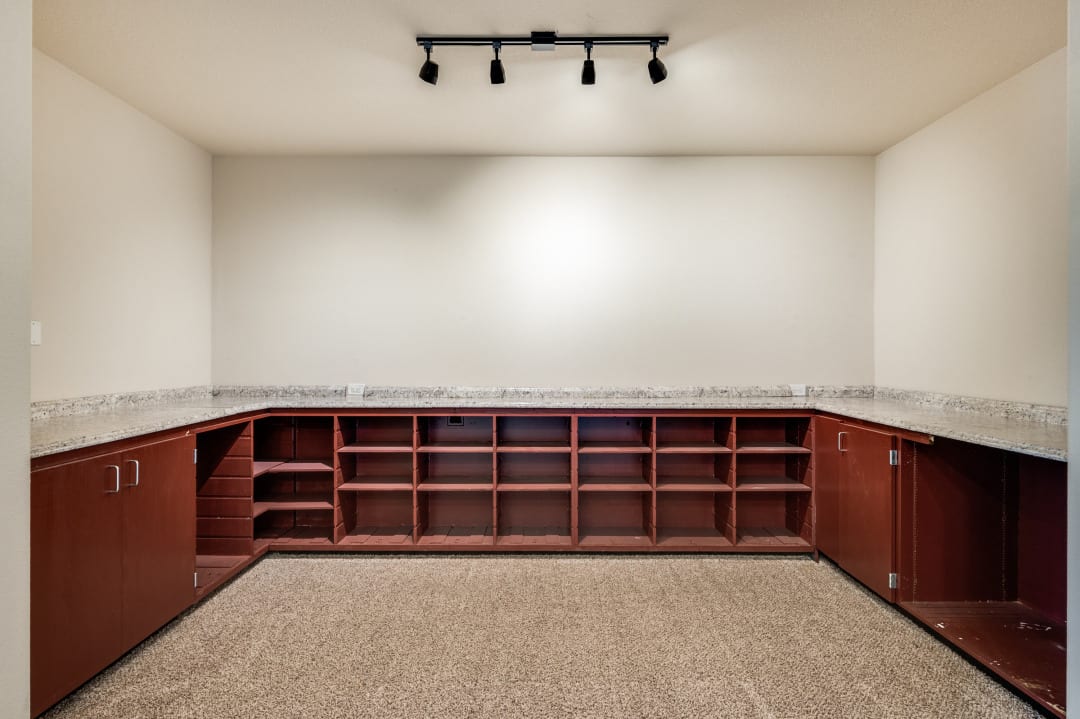 Custom built-in shelving and cabinetry