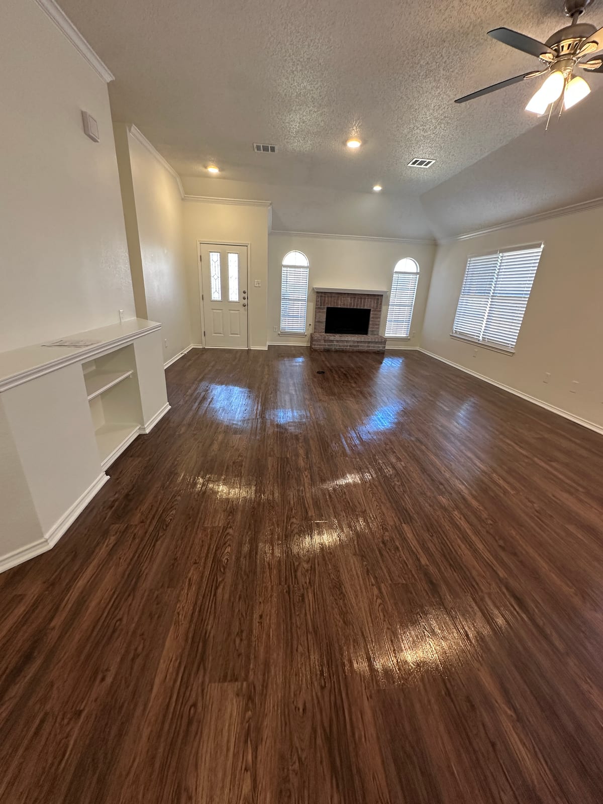 Gleaming hardwood floors and staircase after a deep cleaning
